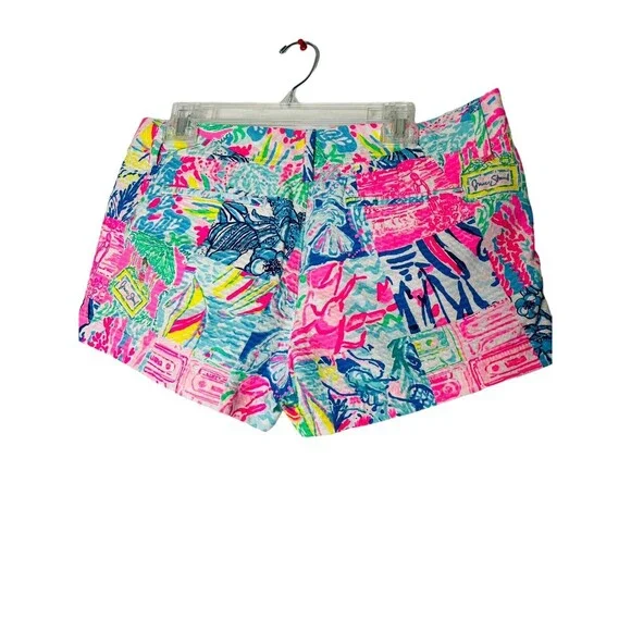 Women’s Lilly Pulitzer Shorts Pop Up Summer Remix Patch Walsh Shorts Sz 8 HTF